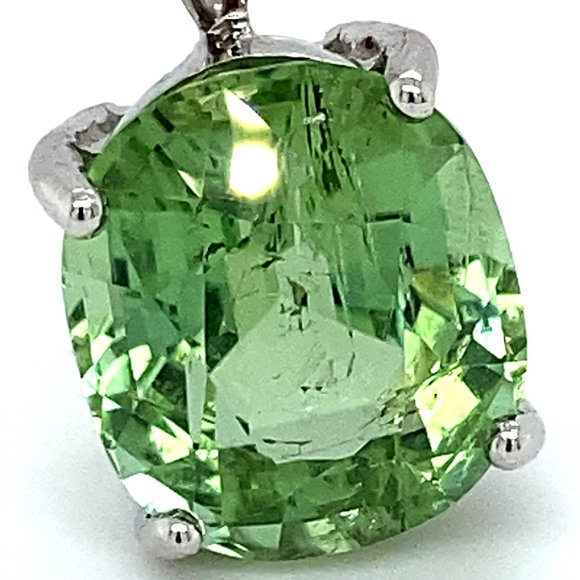 Mint Tourmaline 11.80ct Solid 14K Gold Pendant - Picture 7 of 7